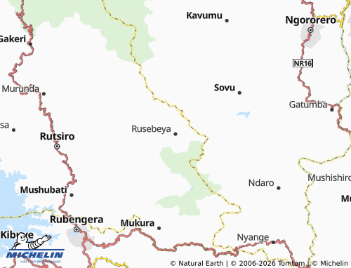 MICHELIN Rusebeya map - ViaMichelin