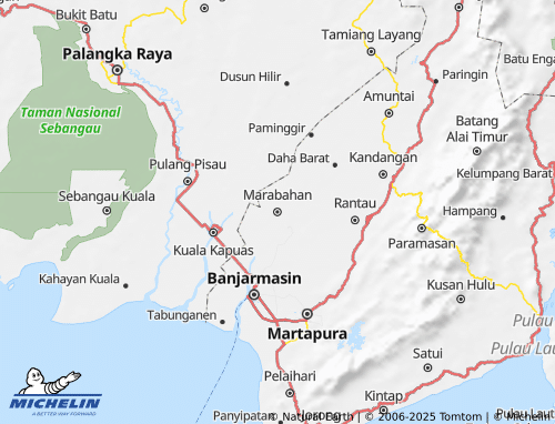 MICHELIN Barito Kuala map - ViaMichelin