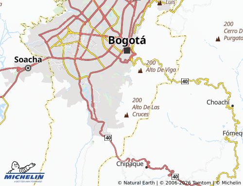 Carte MICHELIN Altos del Zipa - ViaMichelin