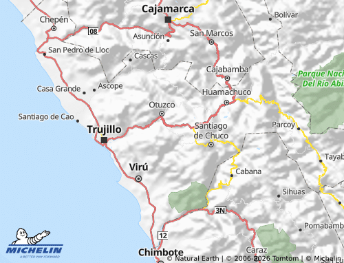 MICHELIN Julcán map - ViaMichelin