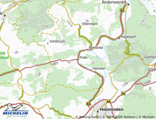 MICHELIN Polle map - ViaMichelin