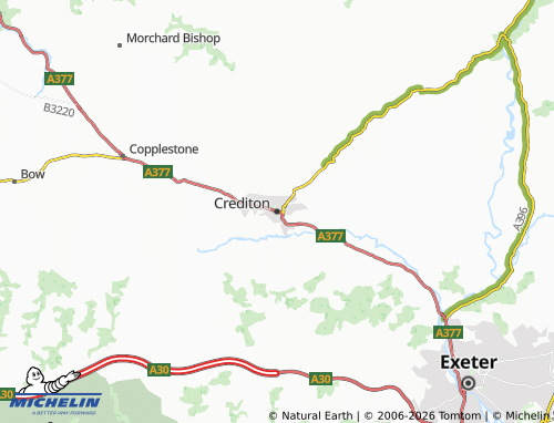 Mappa MICHELIN Crediton - ViaMichelin