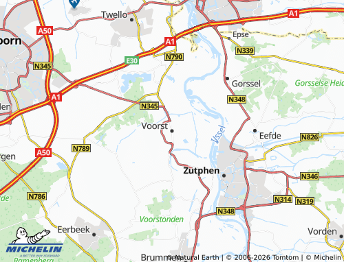 MICHELIN Voorst map - ViaMichelin