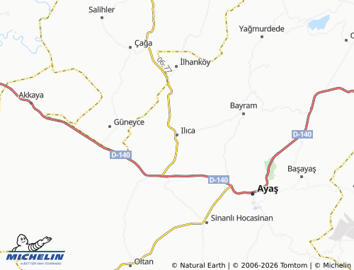 MICHELIN Ilıca map - ViaMichelin