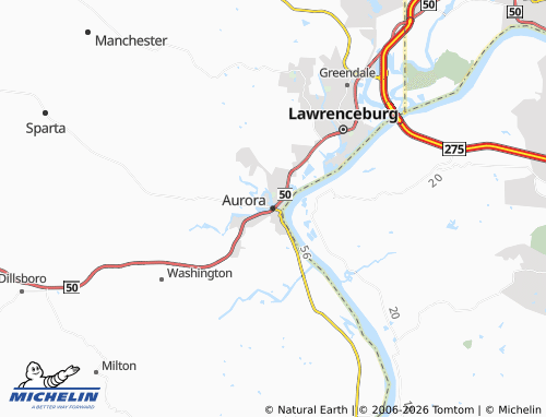Mapa MICHELIN Aurora - ViaMichelin