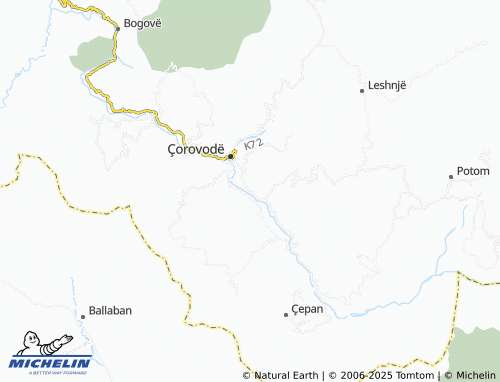 MICHELIN Çerenishtë map - ViaMichelin