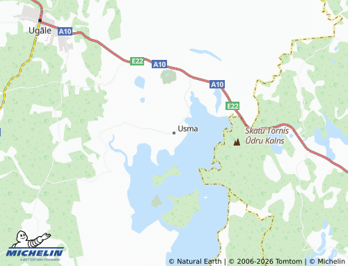 Mapa MICHELIN Usmas pagasts - ViaMichelin