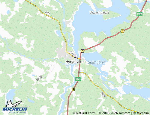 Carte MICHELIN Hyrynsalmi - ViaMichelin