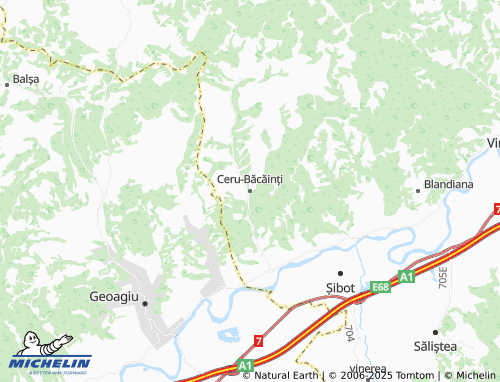 MICHELIN Ceru-Băcăinți map - ViaMichelin