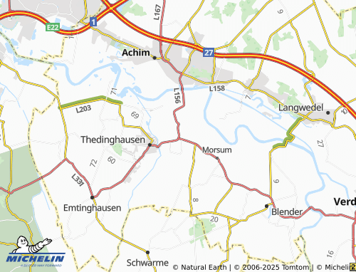 MICHELIN Lunsen map - ViaMichelin