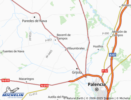MICHELIN Villaumbrales map - ViaMichelin