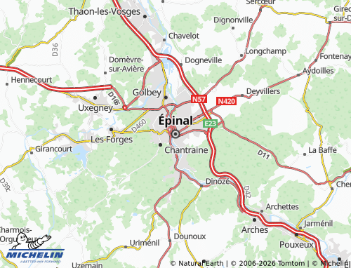 Mappa MICHELIN Épinal - ViaMichelin