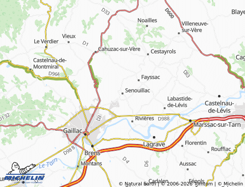 MICHELIN Senouillac map - ViaMichelin