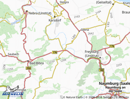 MICHELIN Laucha an der Unstrut map - ViaMichelin