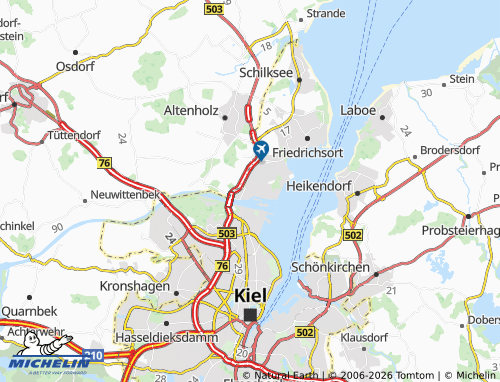 MICHELIN Holtenau map - ViaMichelin