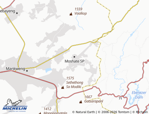 Mappa MICHELIN Moshate SP - ViaMichelin