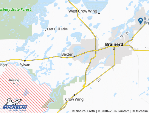 Mapa MICHELIN Baxter - ViaMichelin