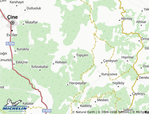 MICHELIN Topçam map - ViaMichelin