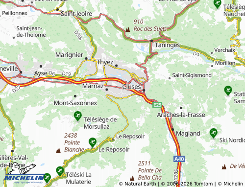 Carte MICHELIN Scionzier - ViaMichelin