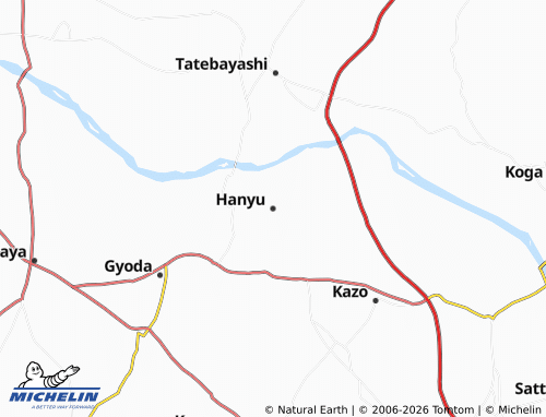 Mappa MICHELIN Hanyu - ViaMichelin
