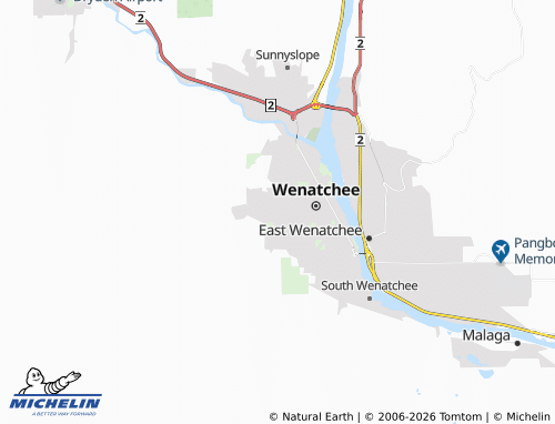 Kaart MICHELIN West Wenatchee - ViaMichelin