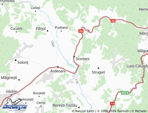Mapa MICHELIN Scorțeni - ViaMichelin
