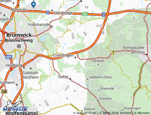 MICHELIN Cremlingen map - ViaMichelin