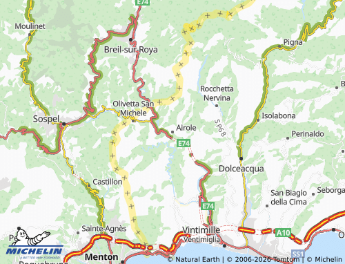 MICHELIN Airole map - ViaMichelin