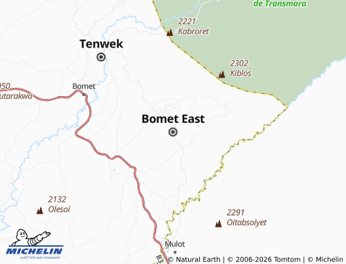 MICHELIN-Landkarte Bomet East - ViaMichelin