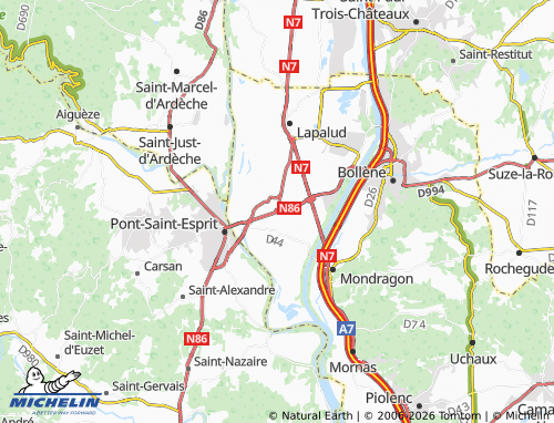 MICHELIN Lamotte-du-Rhône map - ViaMichelin