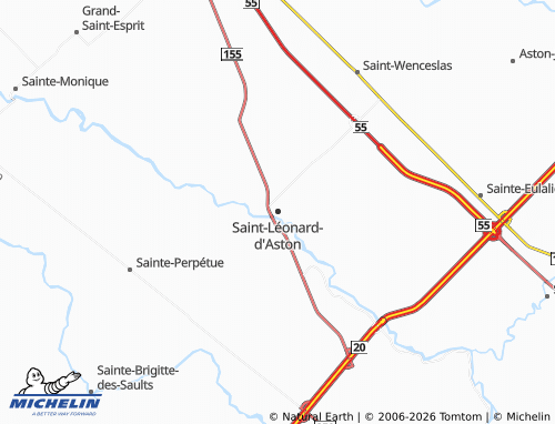 Mappa MICHELIN Saint-Léonard-d'Aston - ViaMichelin