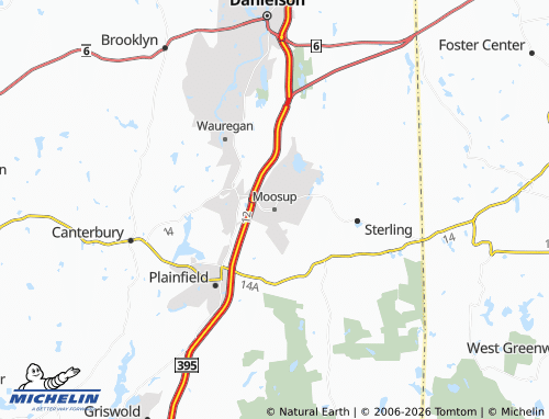 Mapa MICHELIN Moosup - ViaMichelin