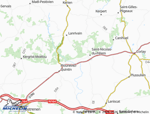 MICHELIN Kergoubleau map - ViaMichelin