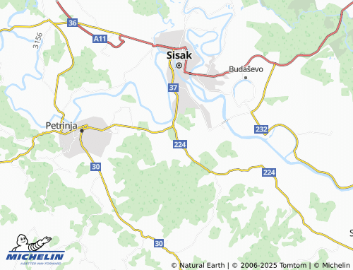 MICHELIN Novo Pračno map - ViaMichelin