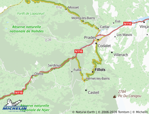 MICHELIN Villefranche-de-Conflent map - ViaMichelin