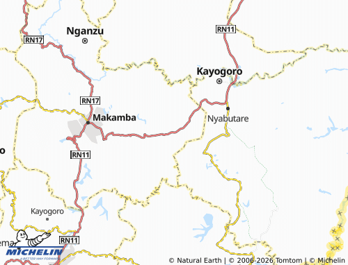 Mappa MICHELIN Nyange - ViaMichelin