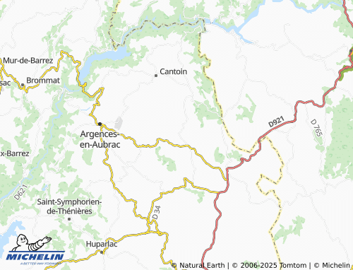 Kaart MICHELIN Vitrac-en-Viadène - ViaMichelin