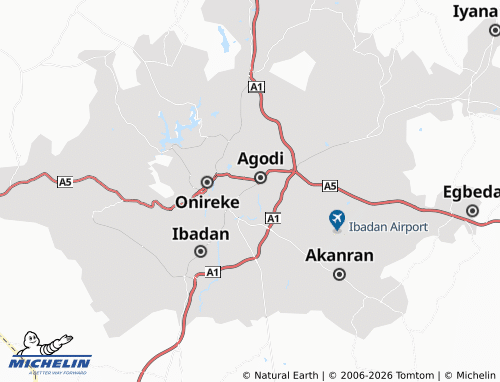 Mappa MICHELIN Oke-Irefin - ViaMichelin