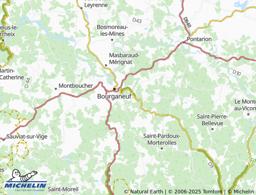 MICHELIN Faux-Mazuras map - ViaMichelin