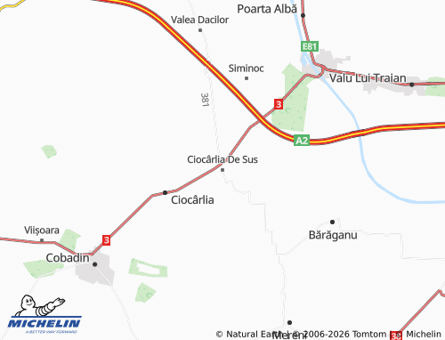 Mapa MICHELIN Ciocârlia De Sus - ViaMichelin