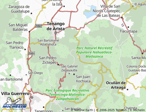 MICHELIN San Francisco Tepexoxuca map - ViaMichelin