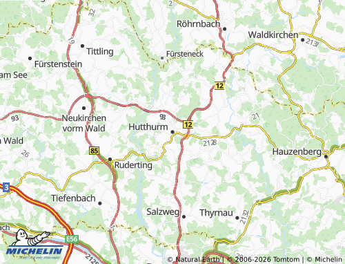 Mappa MICHELIN Hutthurm - ViaMichelin