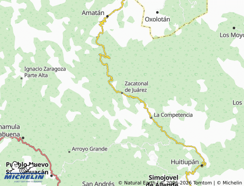 Mappa MICHELIN Zacatonal de Juárez - ViaMichelin