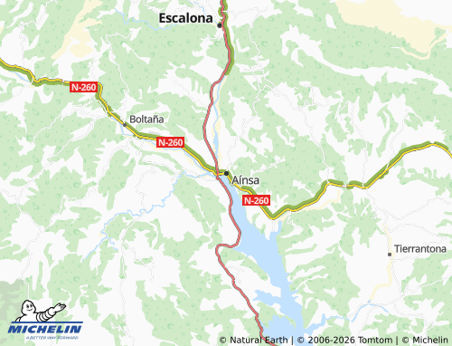 MICHELIN Aínsa-Sobrarbe map - ViaMichelin