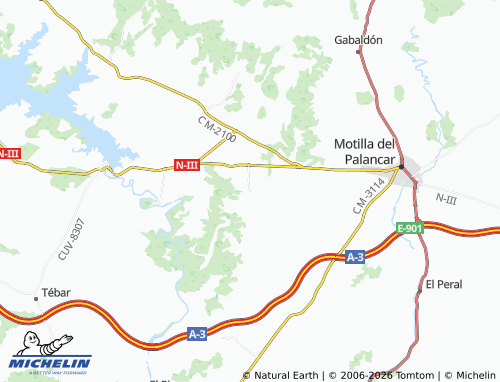 MICHELIN Valhermoso de la Fuente map - ViaMichelin