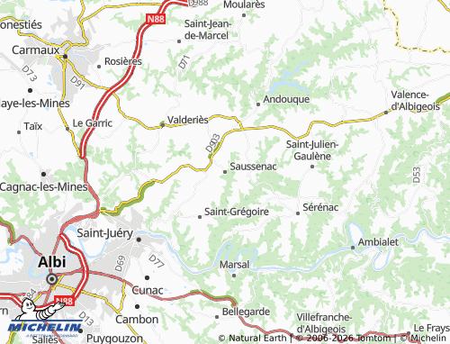Mappa MICHELIN Saussenac - ViaMichelin