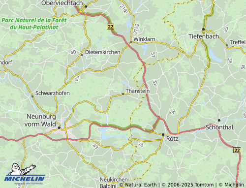 MICHELIN Thanstein map - ViaMichelin
