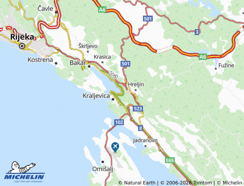 Mapa MICHELIN Bakarac - ViaMichelin