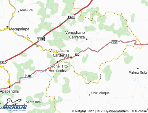 Mappa MICHELIN Nueva Ejidal Ejido María Andrea - ViaMichelin