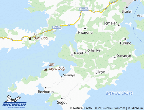 Mappa MICHELIN Turgut - ViaMichelin